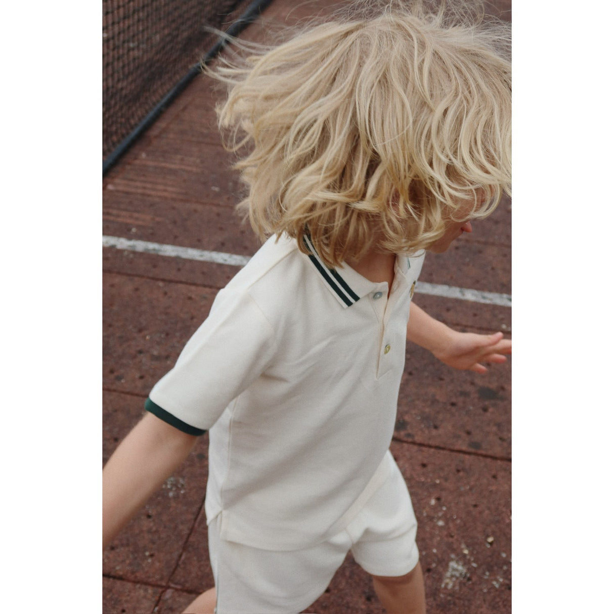 Konges Sløjd Antique White Florian Polo T-Shirt GOTS