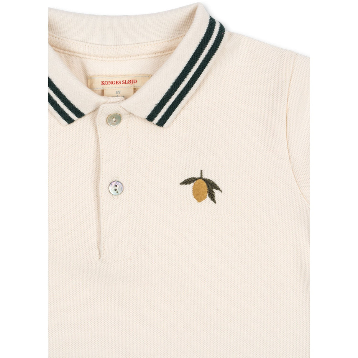 Konges Sløjd Antique White Florian Polo T-Shirt GOTS