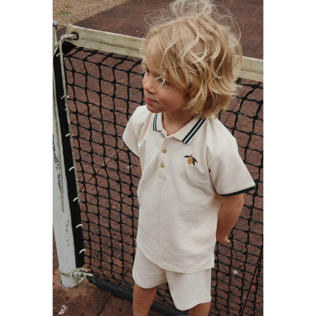 Konges Sløjd Antique White Florian Polo T-Shirt GOTS