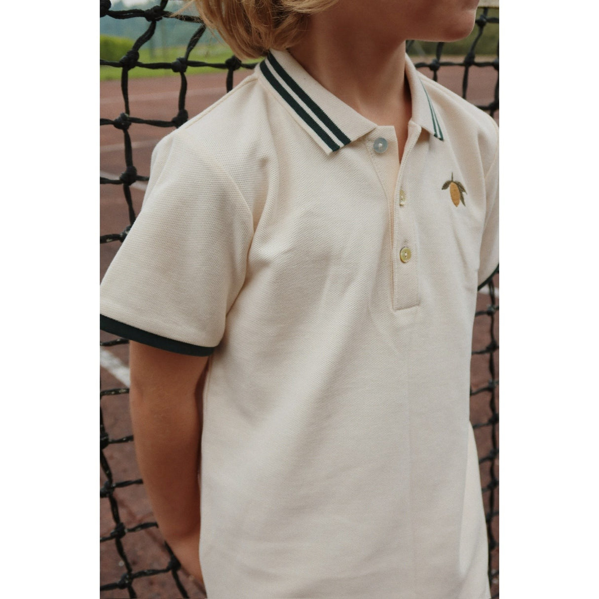 Konges Sløjd Antique White Florian Polo T-Shirt GOTS
