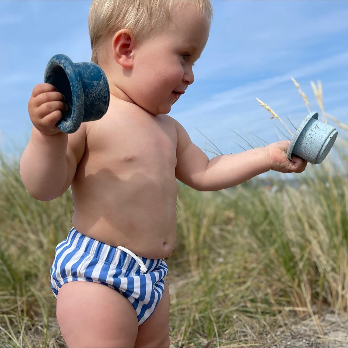 Petit Crabe Vertical Stripes Leo Blebadebukser