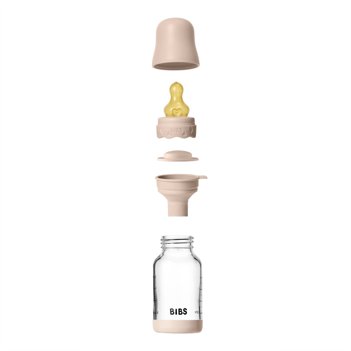 Bibs Blush Glass Boheme Baby Flaske Round Latex Slow Flow