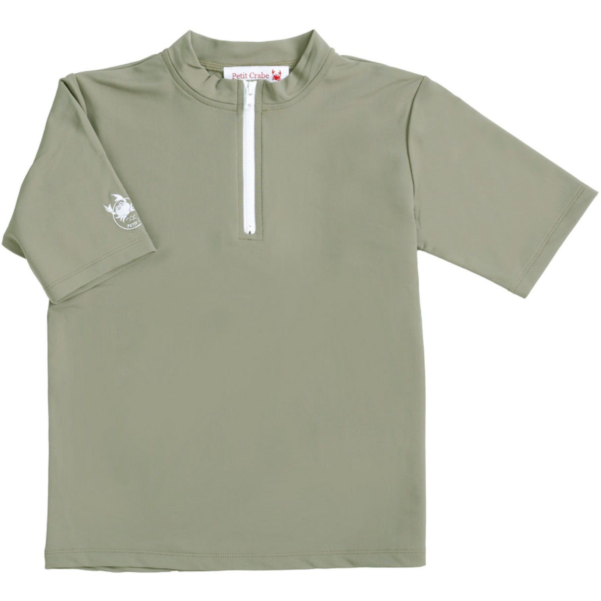 Petit Crabe Olive Max Half Zip Uv-Swim Bluse S/S