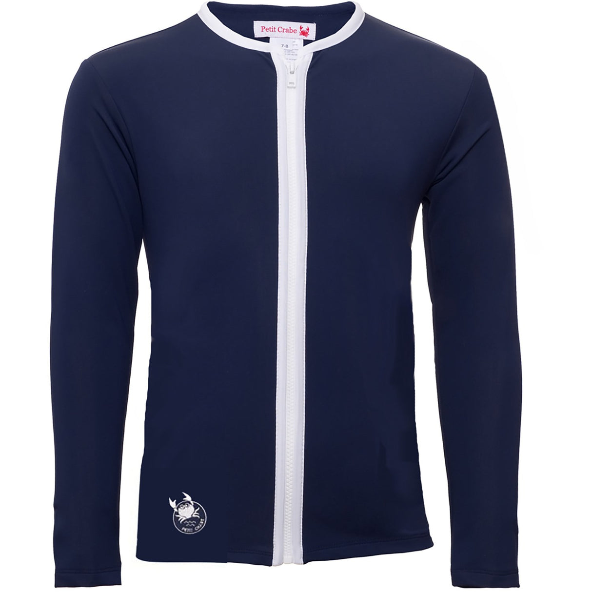 Petit Crabe Blue Basic Lynlås Uv-Swim Bluse L/S