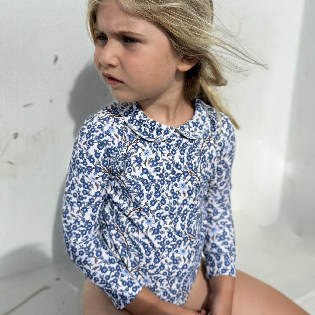 Petit Crabe Empress B Peeter Pan Krave Badedragt L/S - Med Liberty© Stof