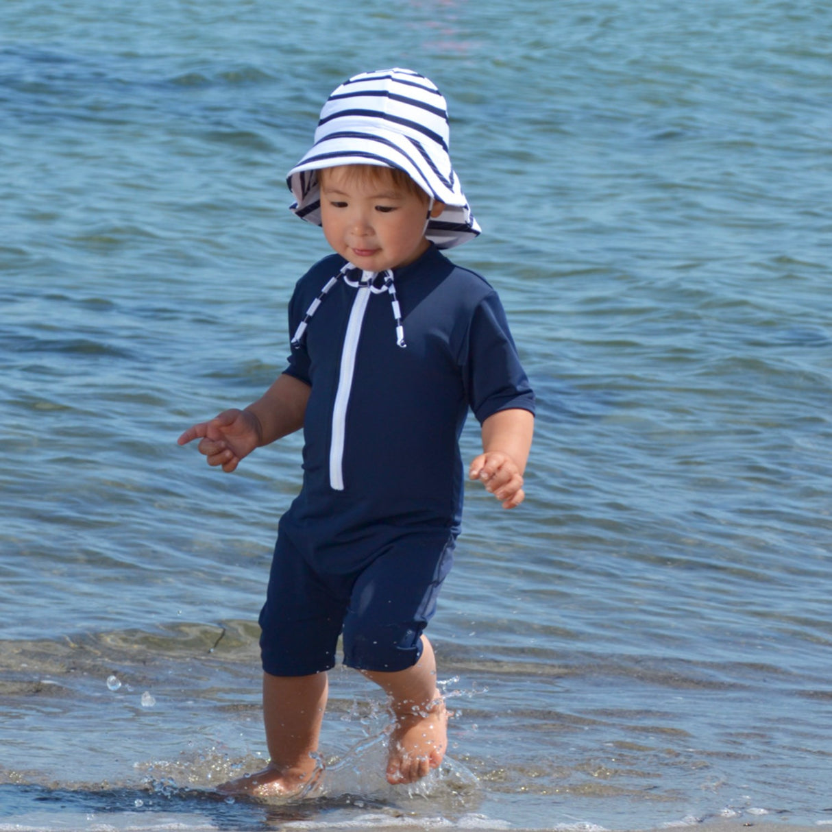 Petit Crabe Blue Noe Basic Sunsuit S/S