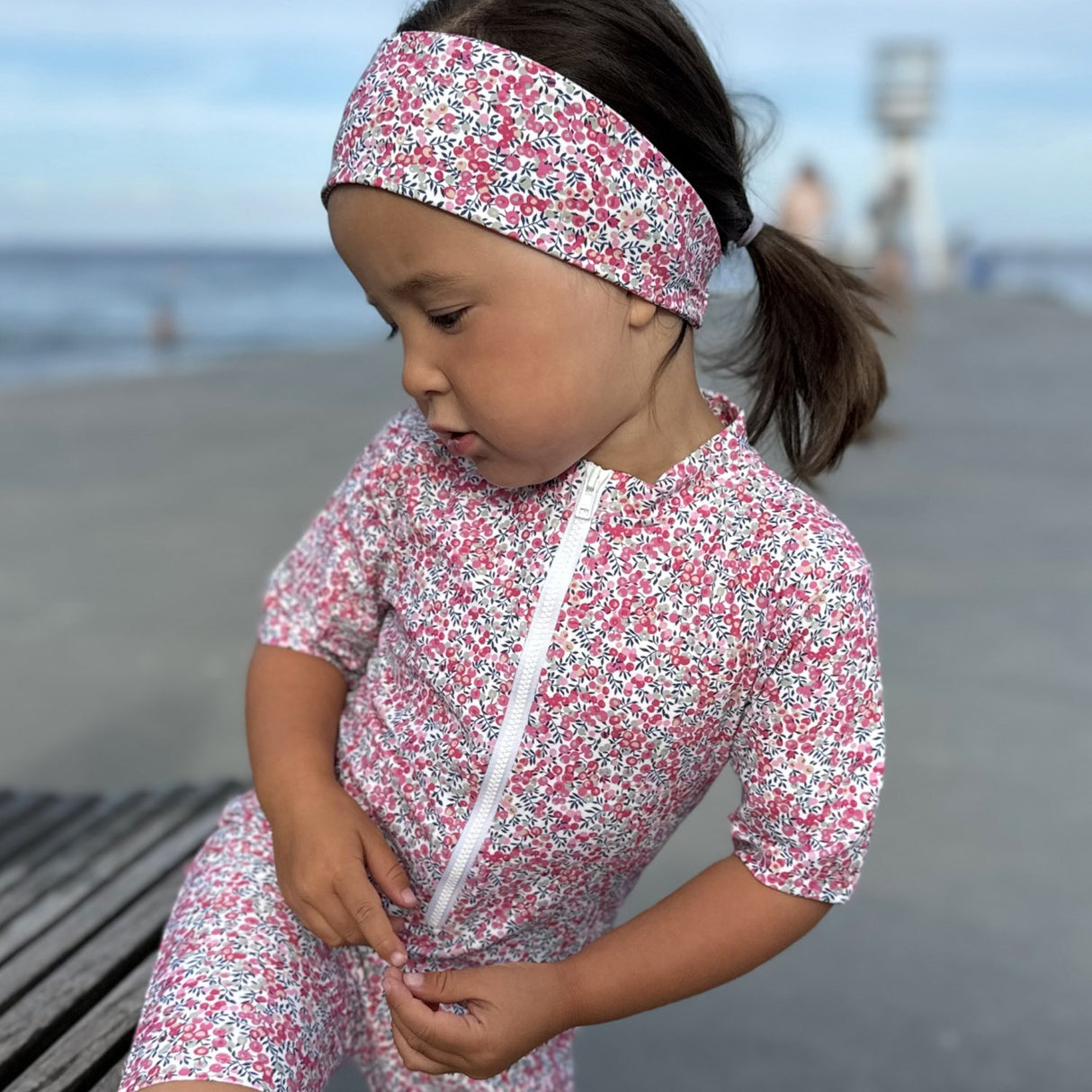 Petit Crabe Wiltshire Bud Natsu Badeheldragt S/S - Med Liberty© Stof