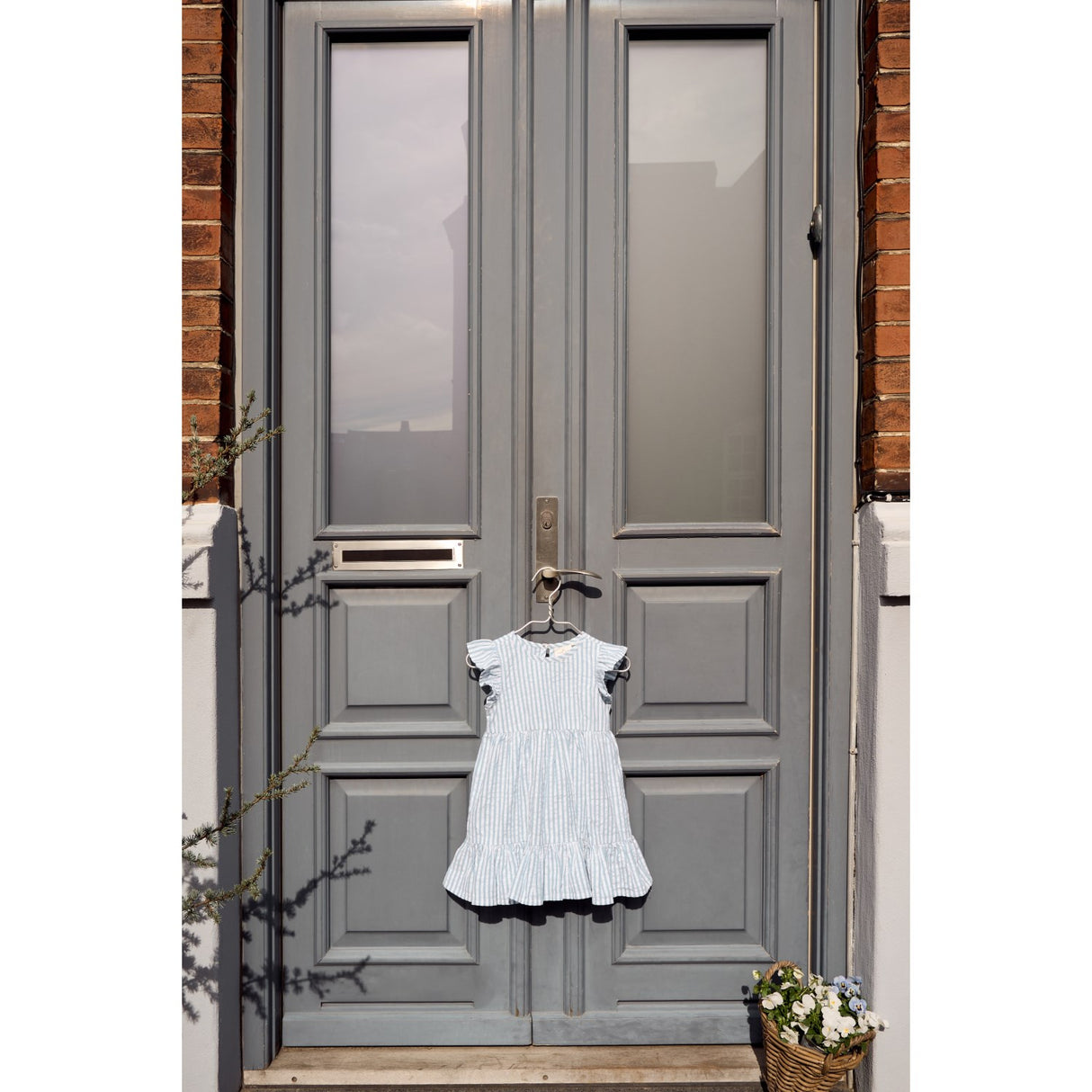 THE NEW Siblings X Luksusbaby Blue Fog Striped Ojo Dress