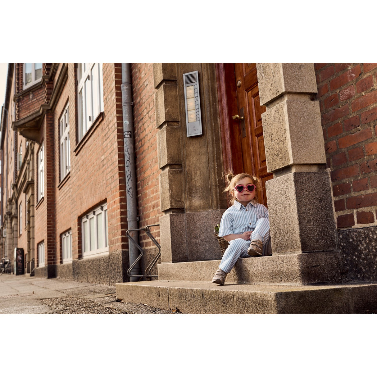 THE NEW Siblings X Luksusbaby Blue Fog Striped Ojo Skjorte