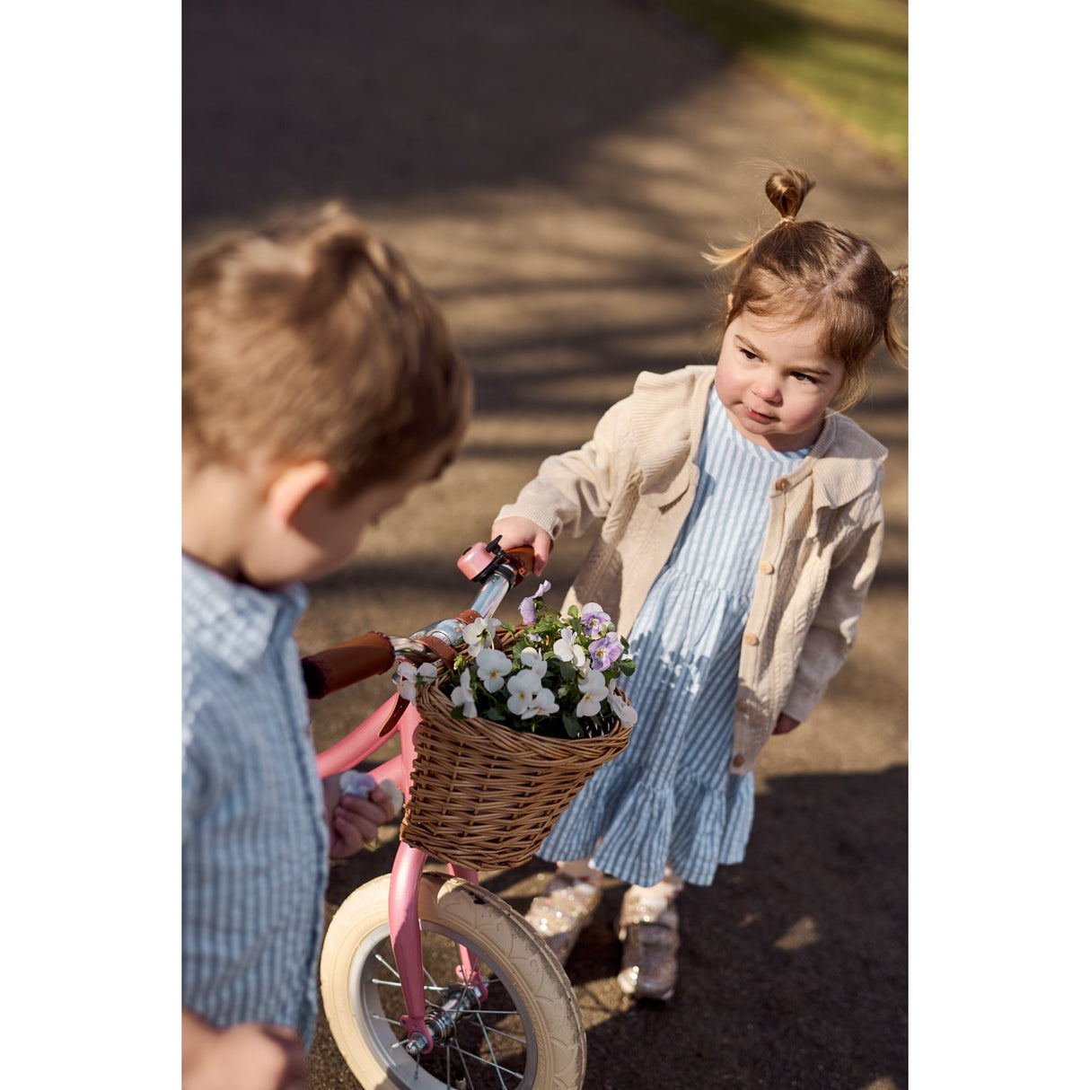 THE NEW Siblings X Luksusbaby Blue Fog Striped Ojo Skjorte