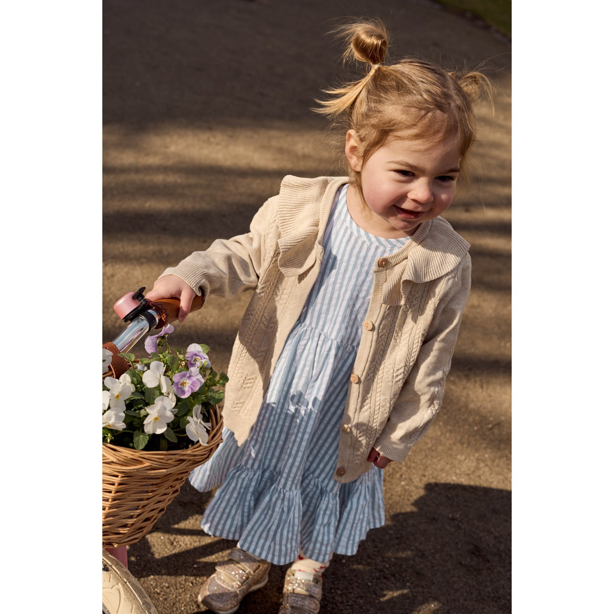THE NEW Siblings X Luksusbaby Blue Fog Striped Ojo Dress