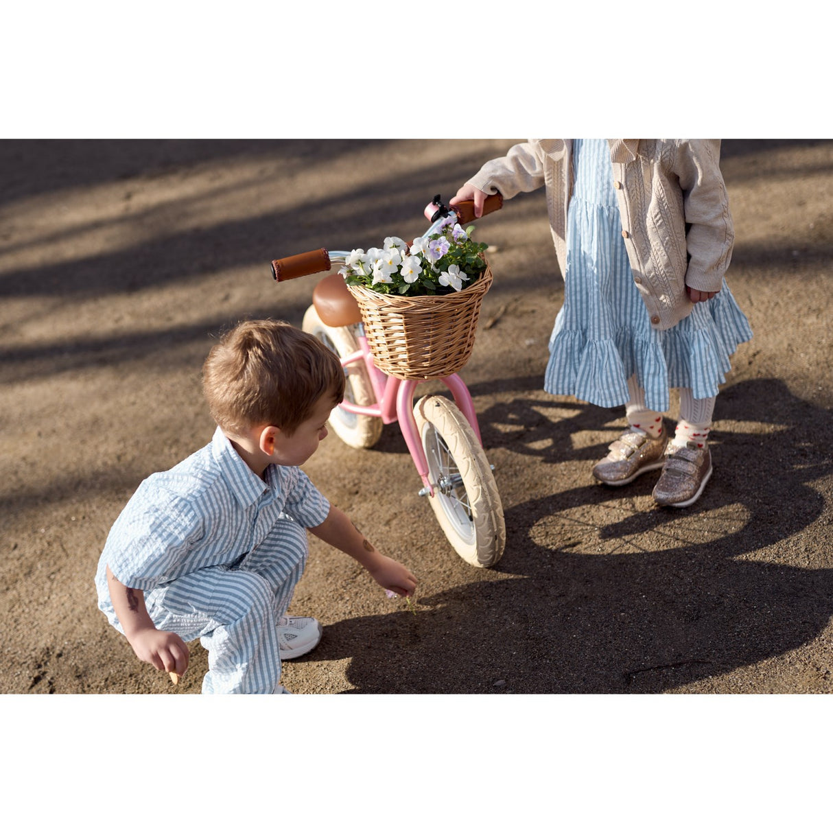 THE NEW Siblings X Luksusbaby Blue Fog Striped Ojo Skjorte