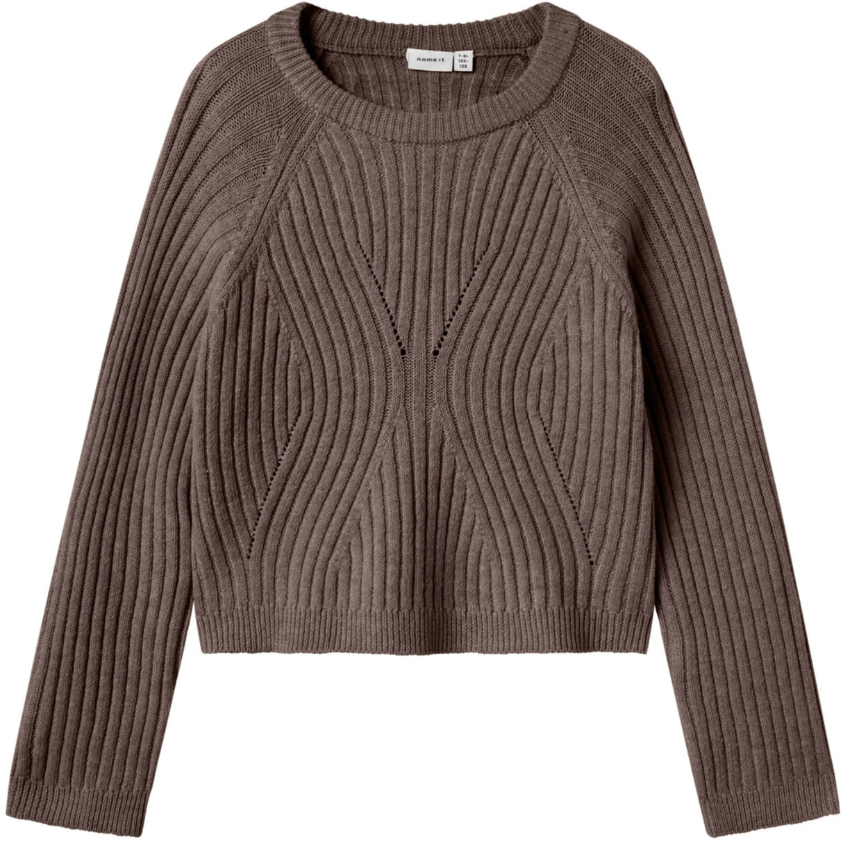 Name It Coffee Quartz Nkfrikine Ls Kort Strik Pullover P