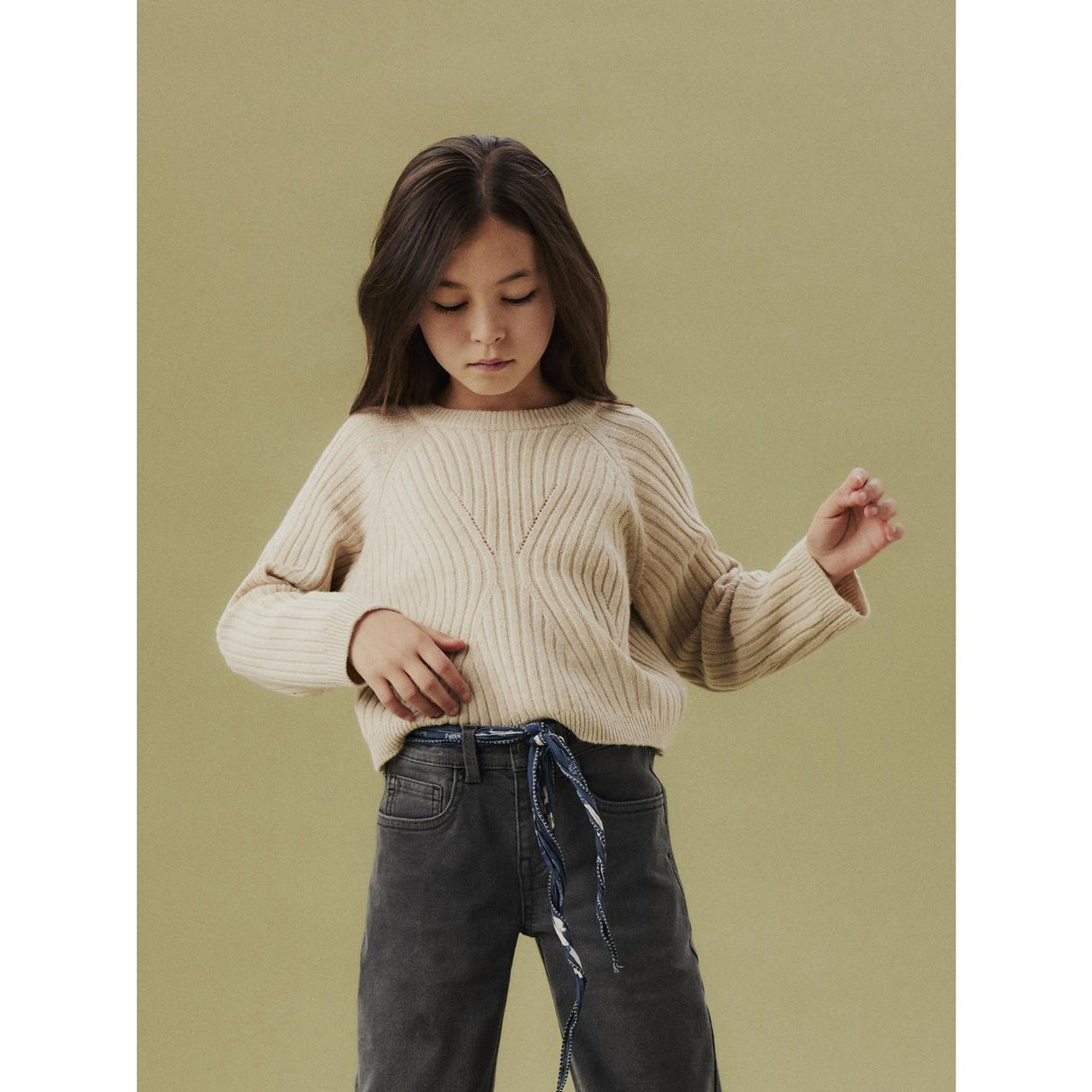 Name It Doeskin Nkfrikine Ls Kort Strik Pullover P