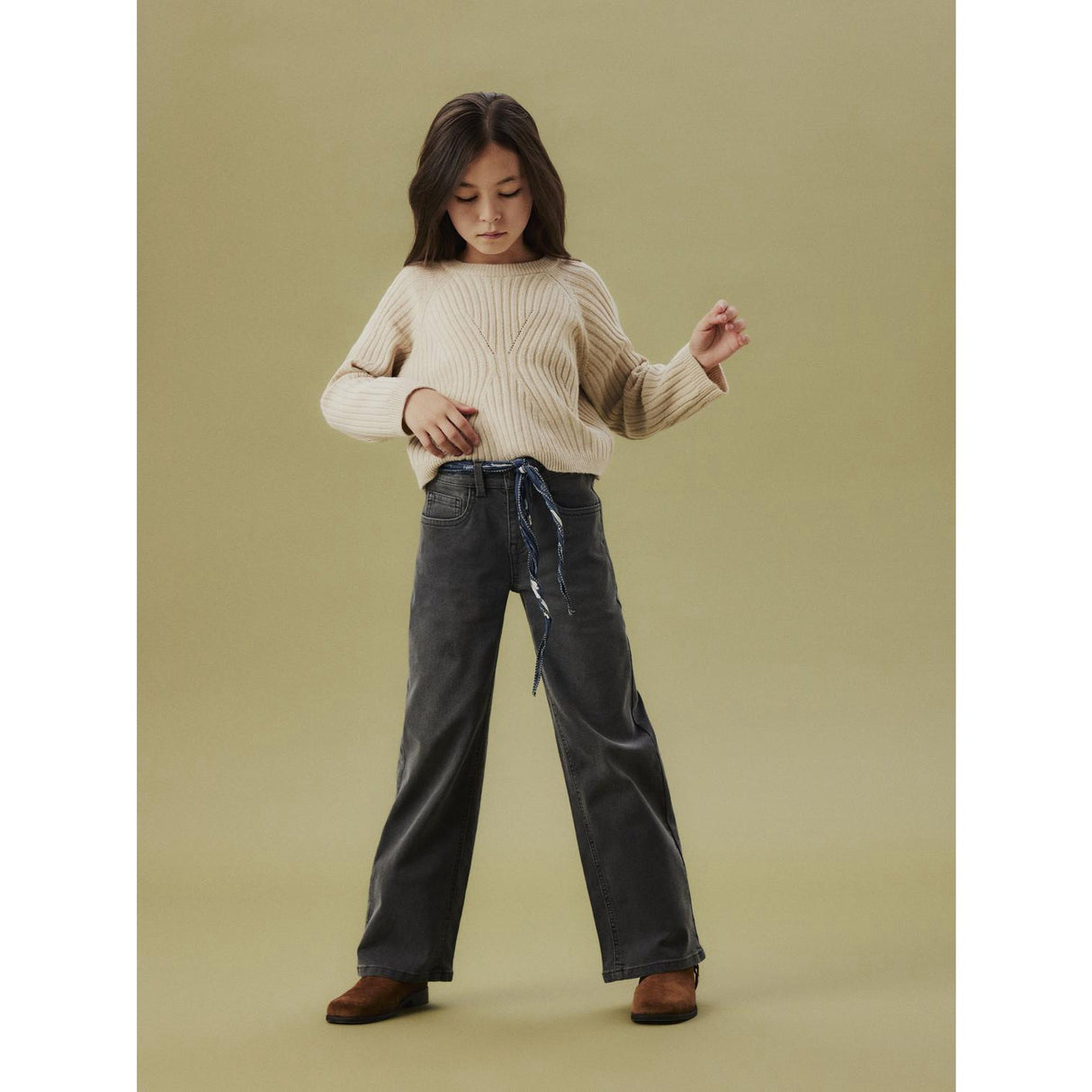 Name It Doeskin Nkfrikine Ls Kort Strik Pullover P