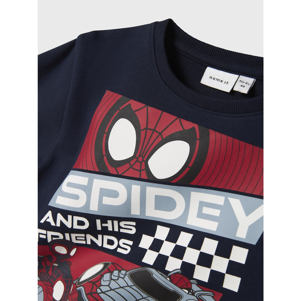 Name It Navy Blazer Nmmjo Spider Nreg Sweat Unb Mar