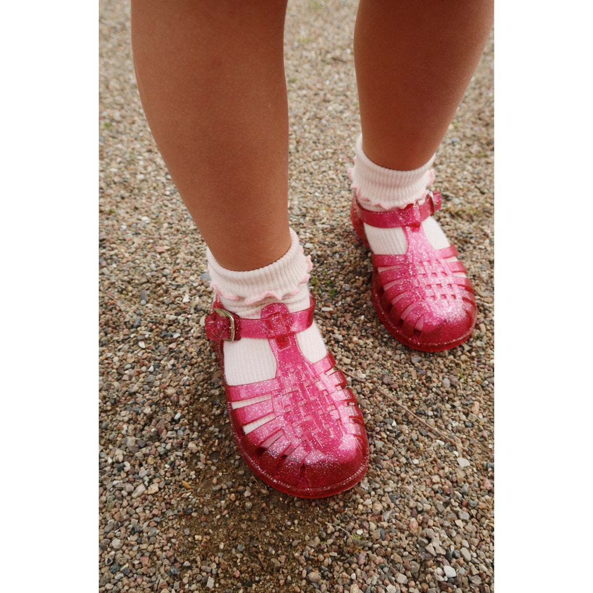 Konges Sløjd Rose/Off White 2 Pack Rib Flæse Strømper