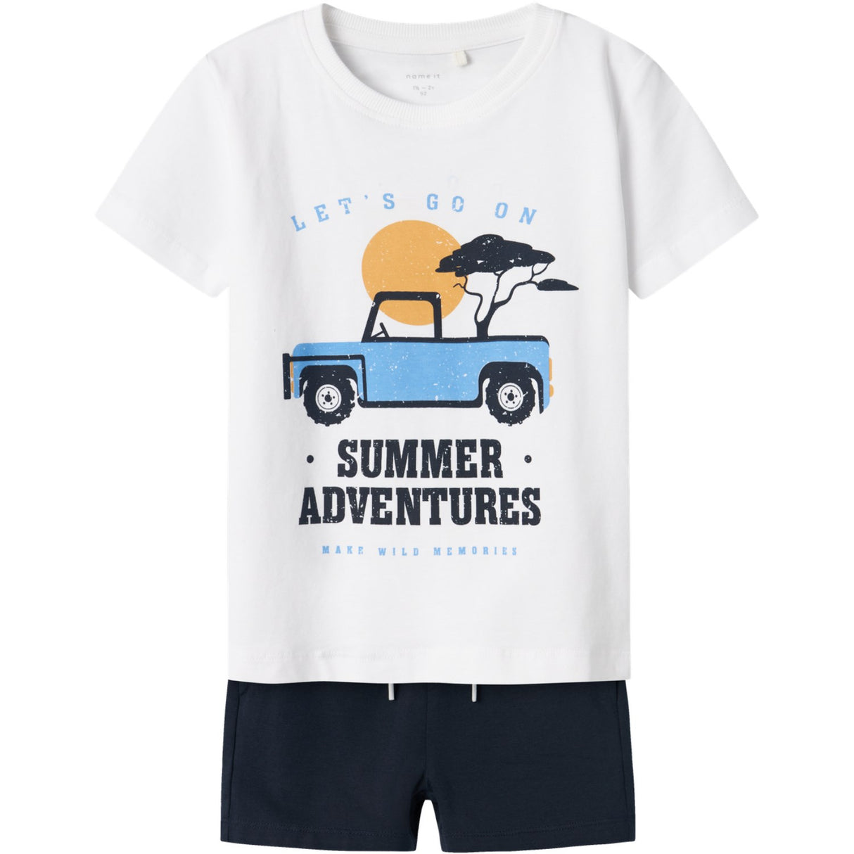 Name It Lucent White Nmmjaspen Ss Shorts Sæt Pb