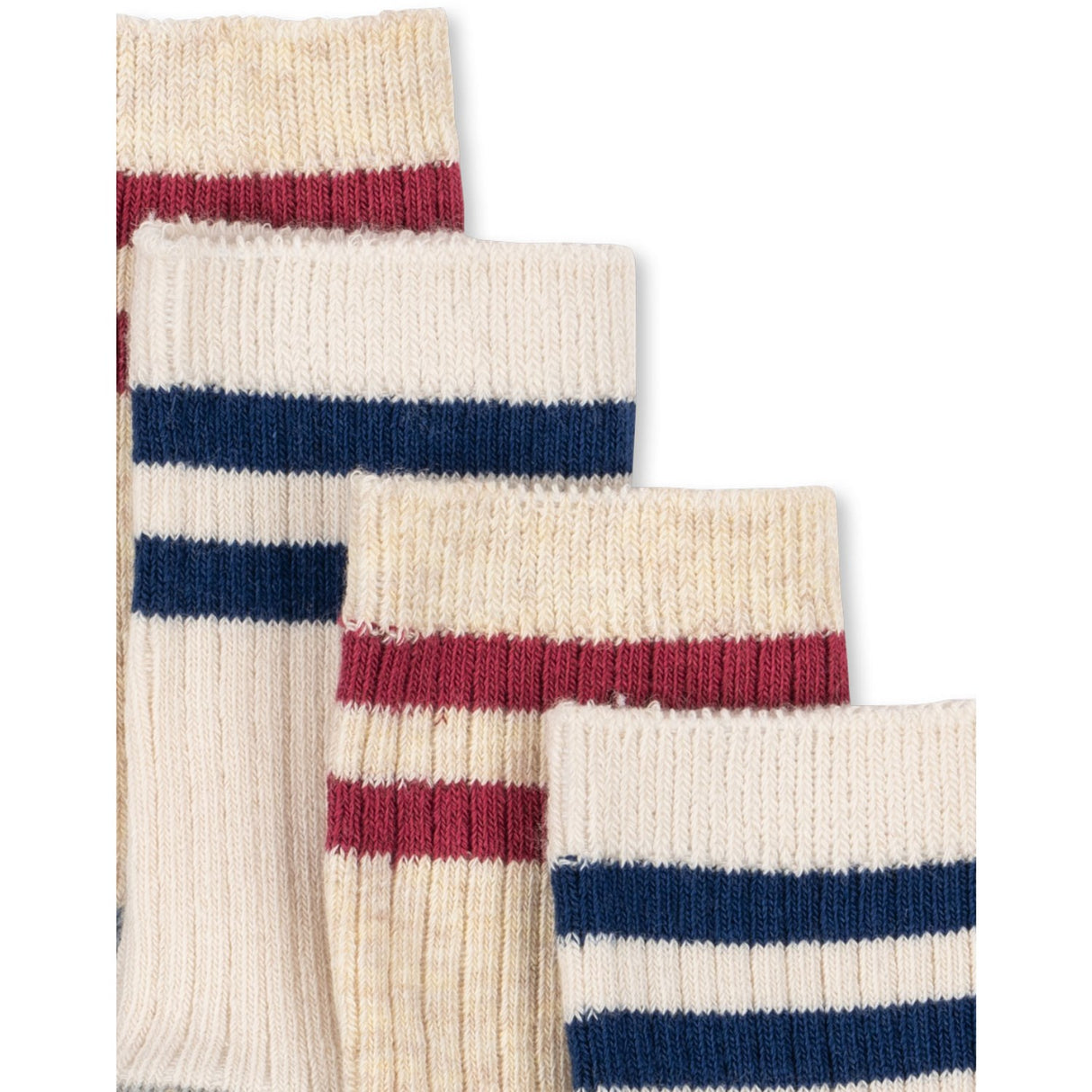 Konges Sløjd Off White/Multi Strip 2 Pack Rib Strømper