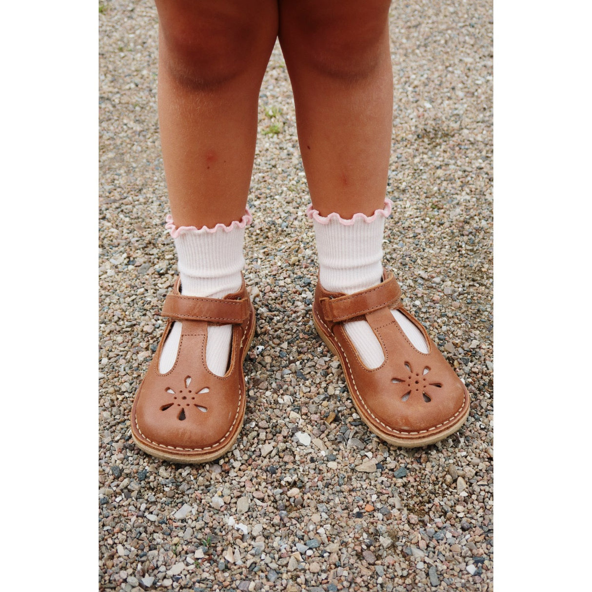 Konges Sløjd Rose/Off White 2 Pack Rib Flæse Strømper