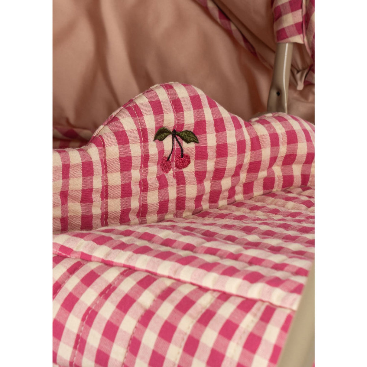 Konges Sløjd Bubblegum Check Cheeky Dukke Klapvogn