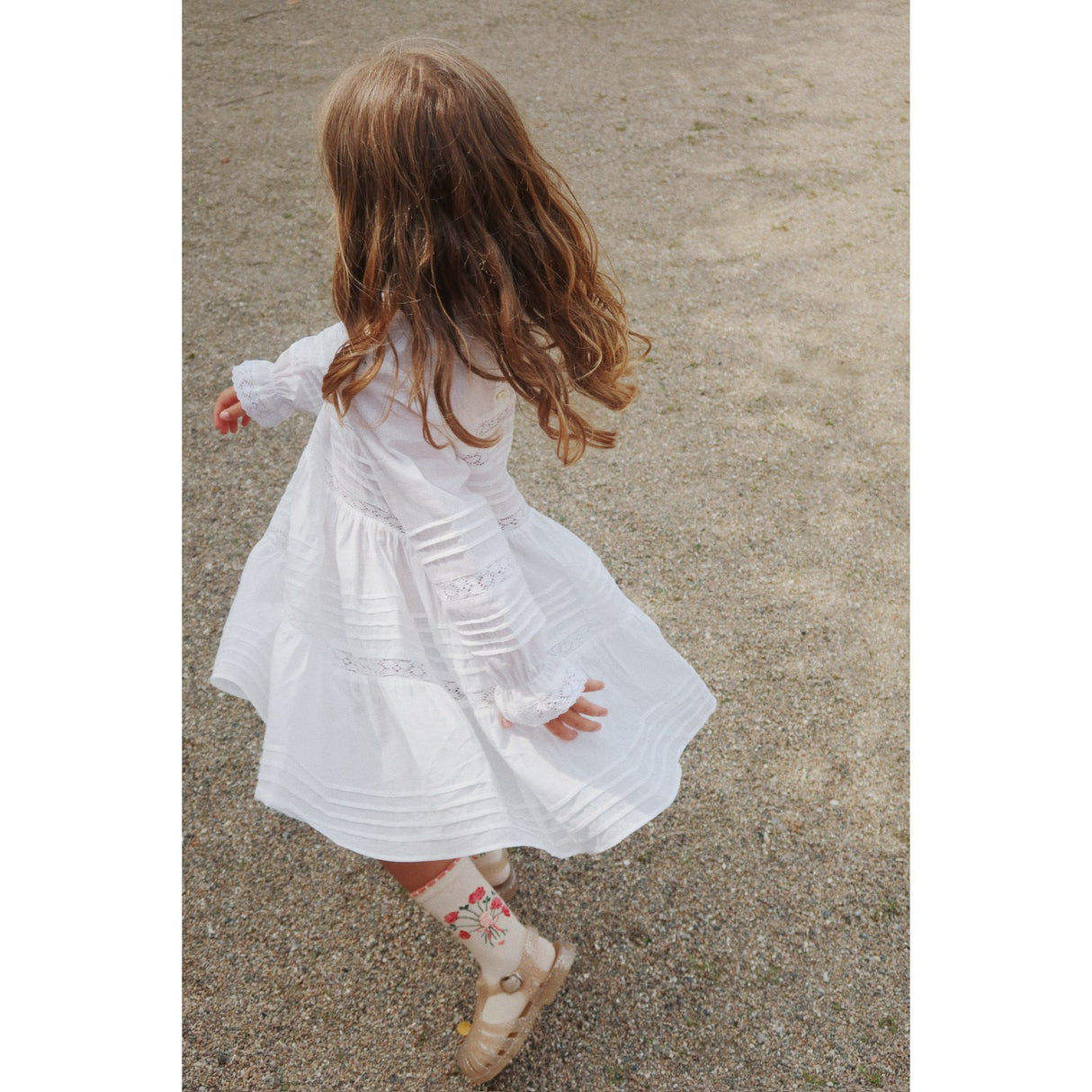 Konges Sløjd Optic White Orchid Kjole GOTS