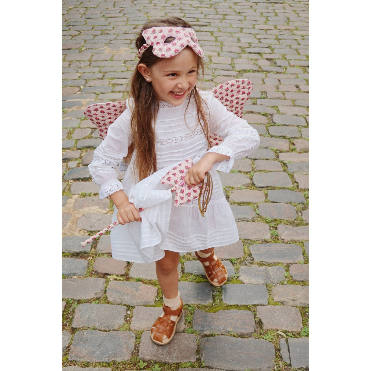 Konges Sløjd Optic White Orchid Kjole GOTS