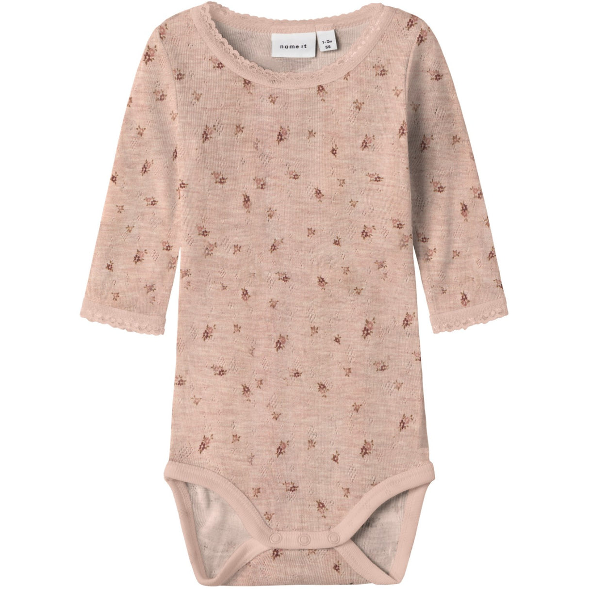 Name It Shadow Gray Small Flowers Nbfwang Uld Needle Ls Body Noos