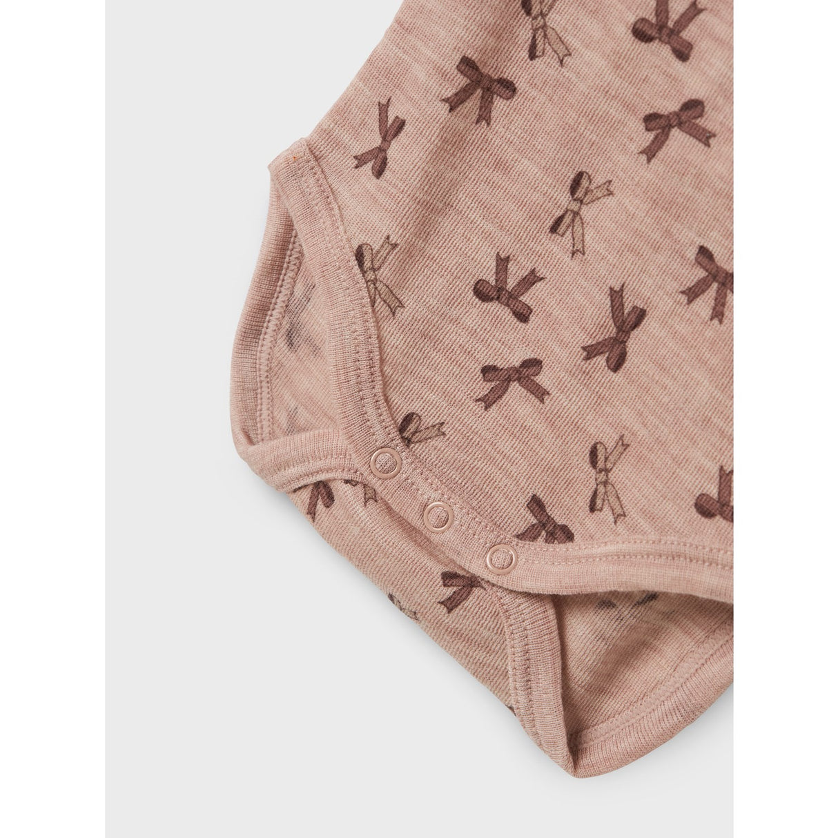 Name It Shadow Gray Bows Nbfwang Uld Rib Ls Body Aop