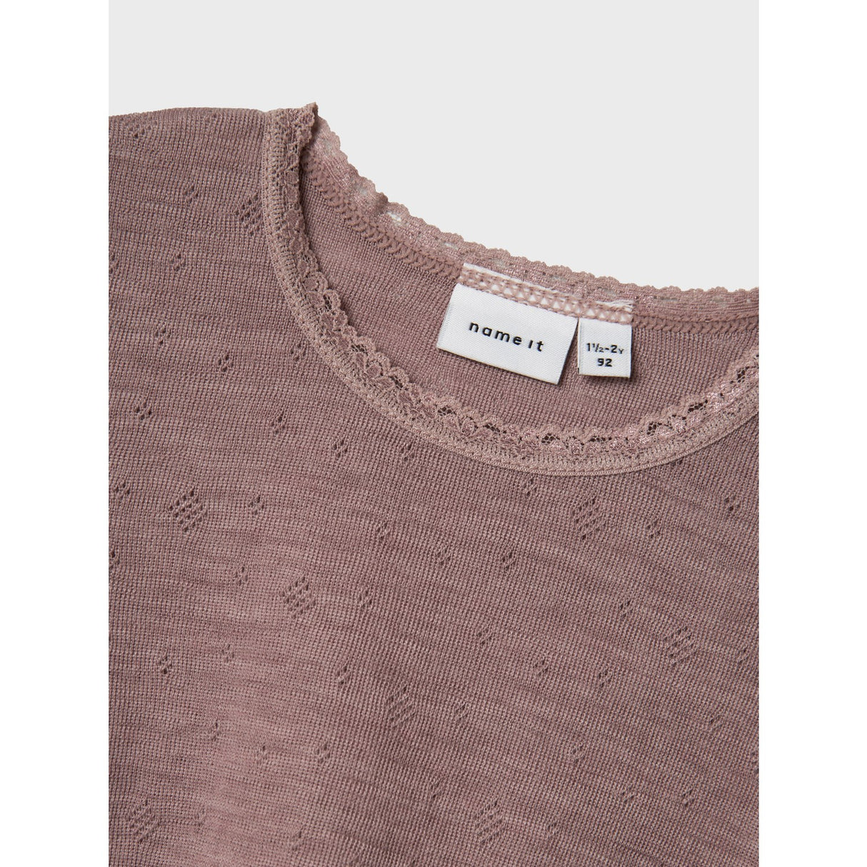 Name It Antler Nmfwang Uld Needle Ls Top Solid Noos