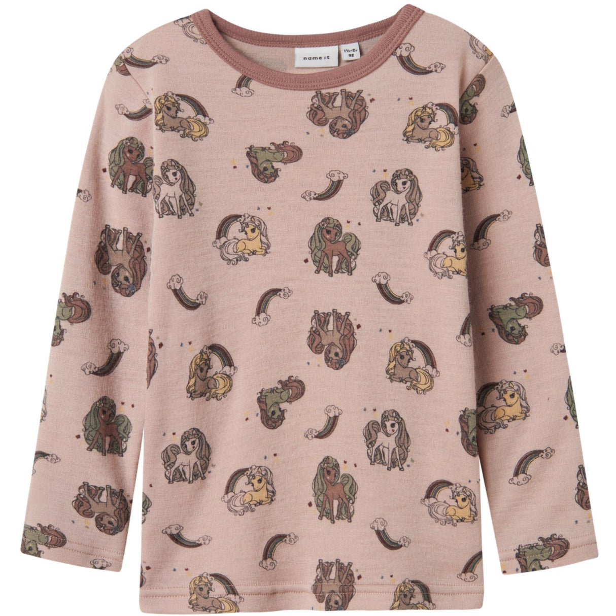Name It Shadow Gray Unicorn Nmfwillit Uld Ls Top