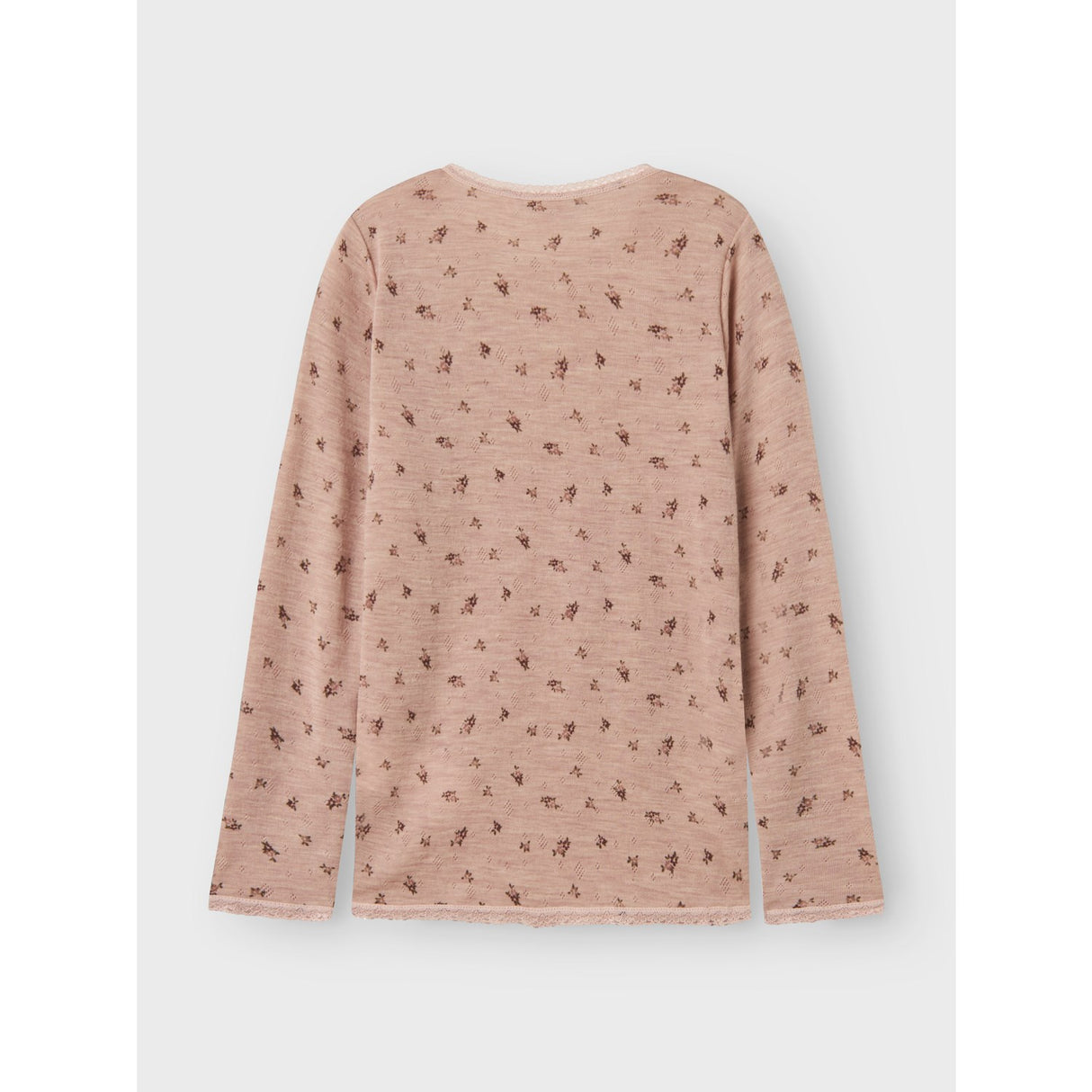 Name It Shadow Gray Small Flowers Nkfwang Uld Needle Ls Top