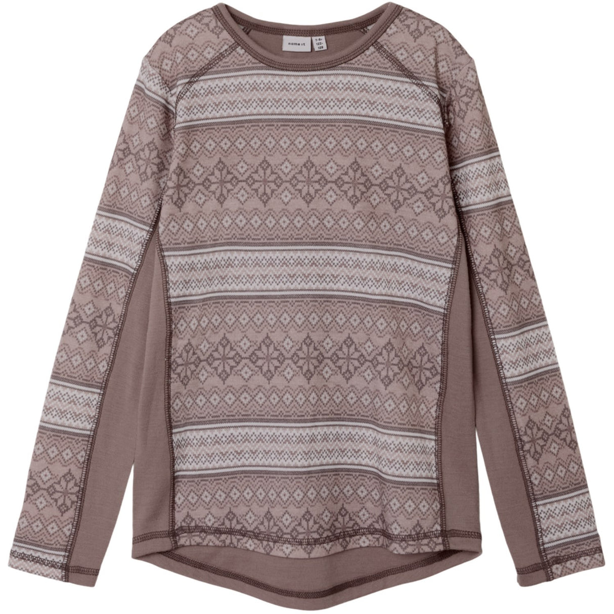 Name It Antler Snow Pattern Nkfwillto Uld Ls Top