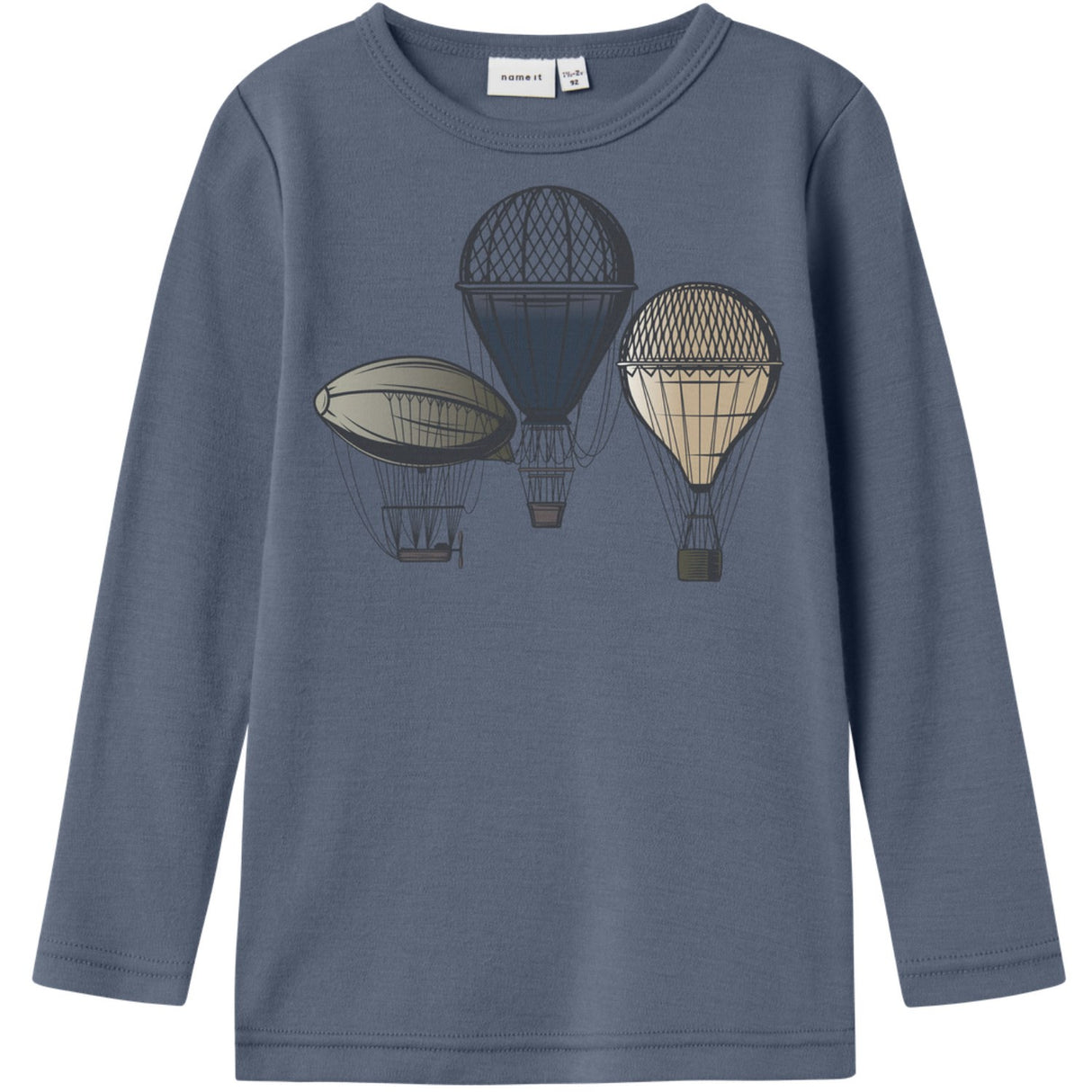 Name It Folkstone Gray Air Balloon Nmmwillitus Uld Ls Top