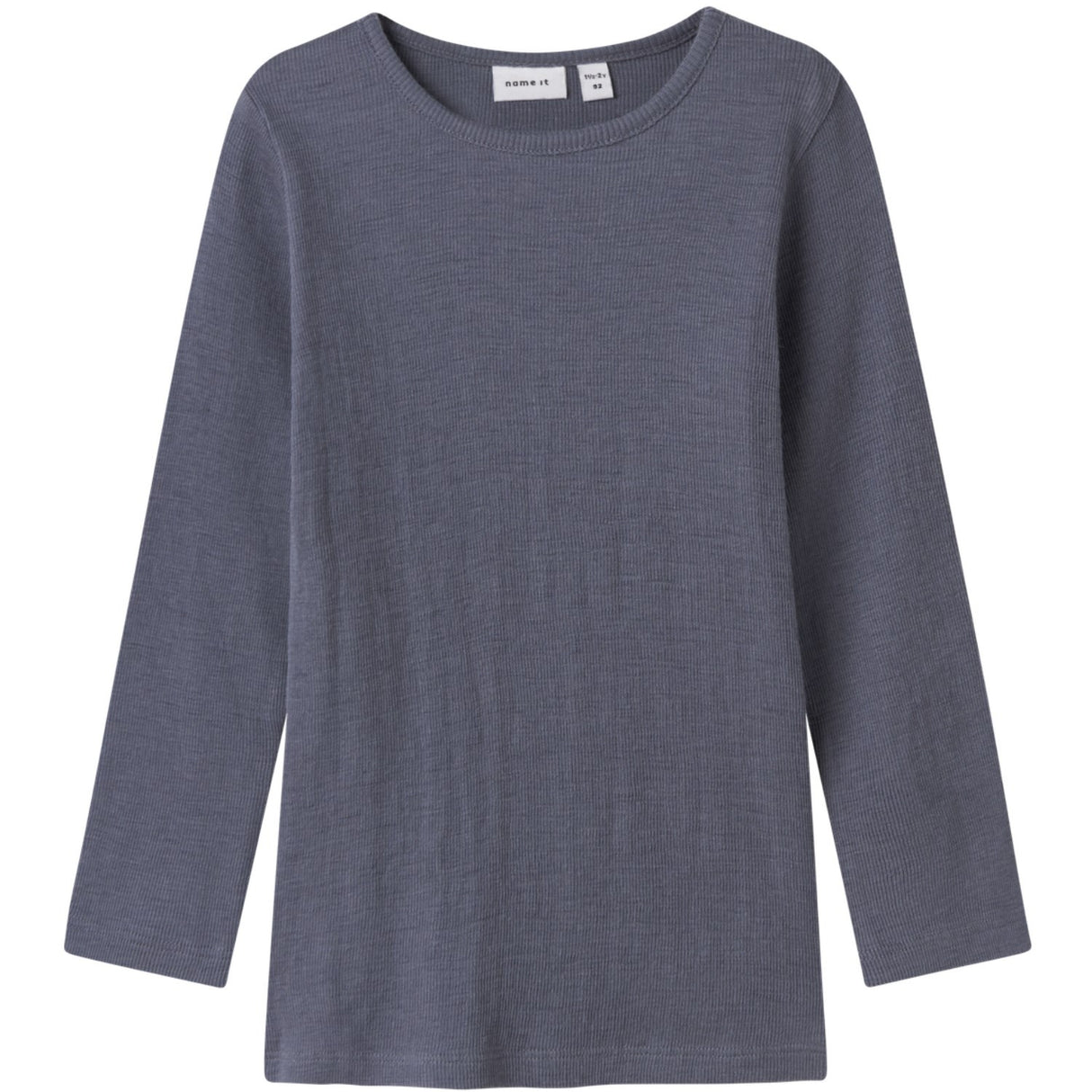 Name It Folkstone Gray Nmmwossa Wo/Si Rib Ls Top