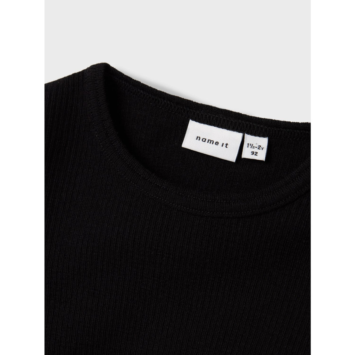 Name It Black Nmnwax Uld Rib Ls Top Noos