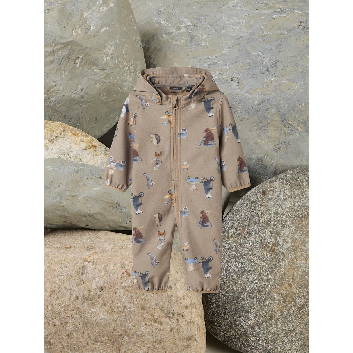 Name It Silver Mink Go Nbnalfa08 Softshell Dragt Aop Fo