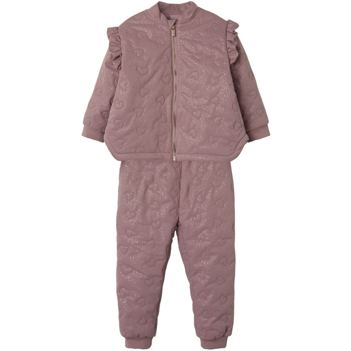 Name It Woodrose Nmfmoon Quilt Sæt Glitter Fo