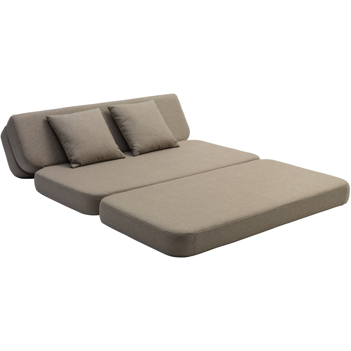 by KlipKlap 3 Fold Sofa Sand With Sand KK XL Soft 140 Cm