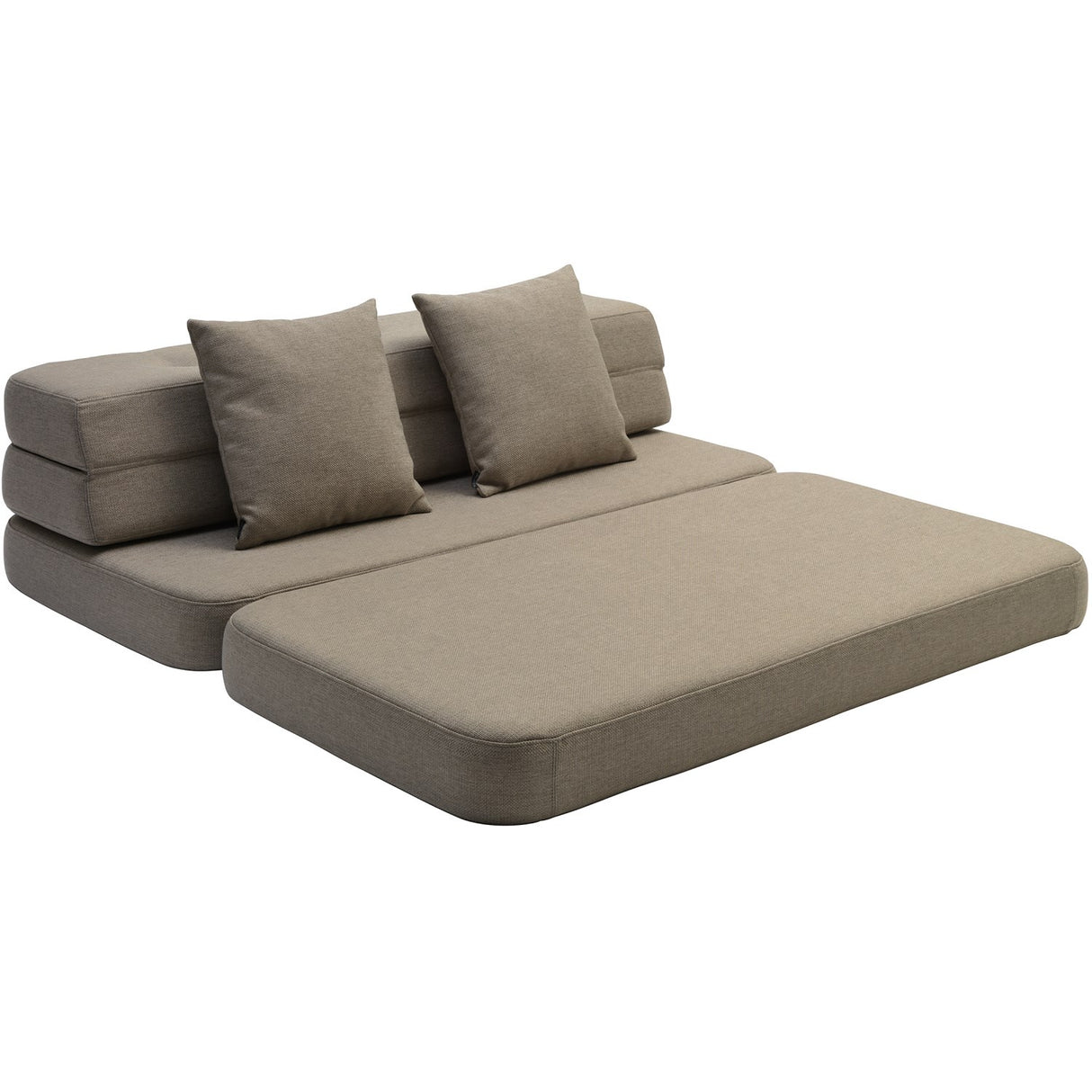 by KlipKlap 3 Fold Sofa Sand With Sand KK XL Soft 140 Cm