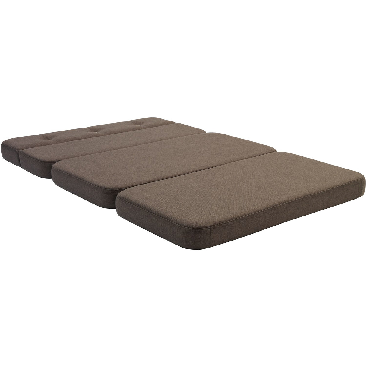 by KlipKlap 3 Fold Sofa Brown With Sand KK XL Soft 140 Cm