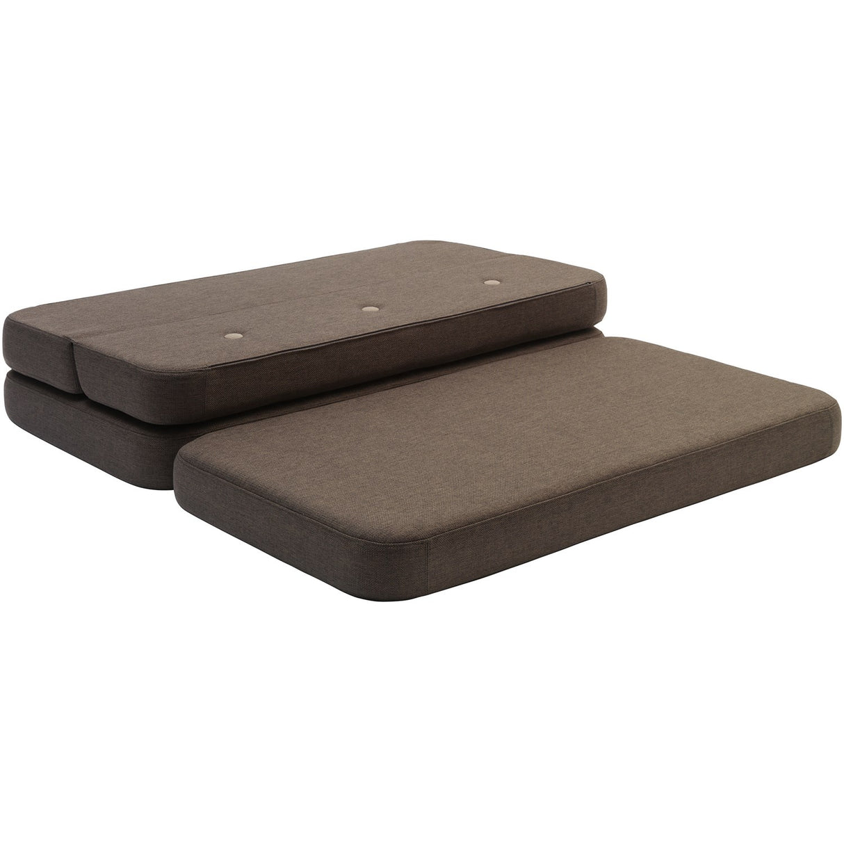 by KlipKlap 3 Fold Sofa Brown With Sand KK XL Soft 140 Cm