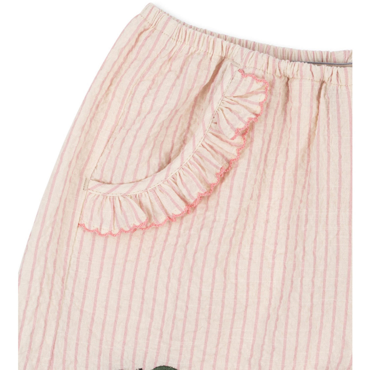 Konges Sløjd Peony Stripe Ellie Flæse Shorts GOTS