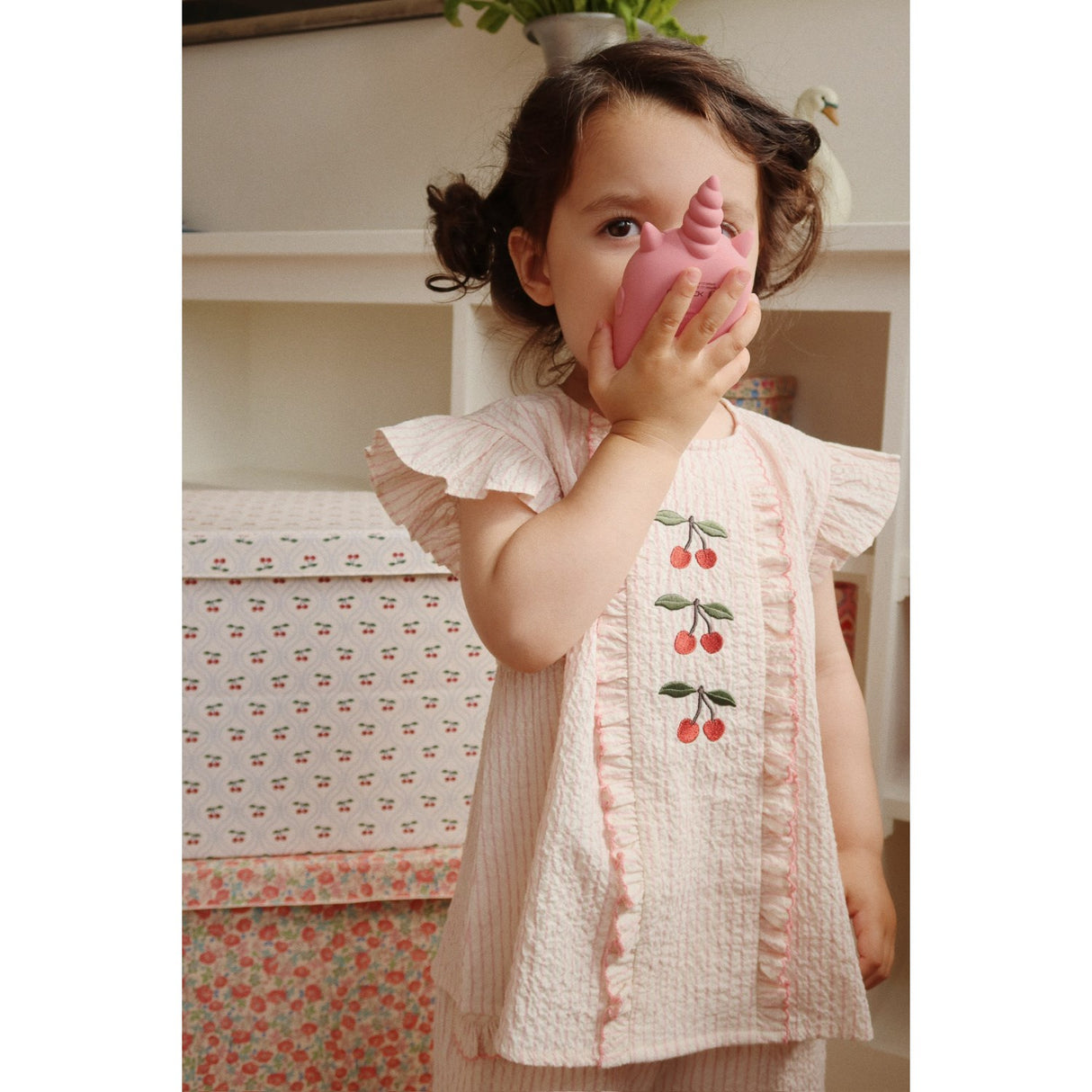 Konges Sløjd Peony Stripe Ellie Flæse Top GOTS