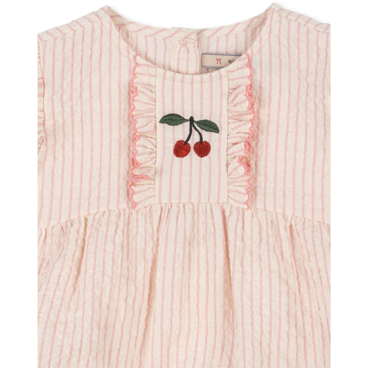 Konges Sløjd Peony Stripe Ellie Flæse Romper GOTS