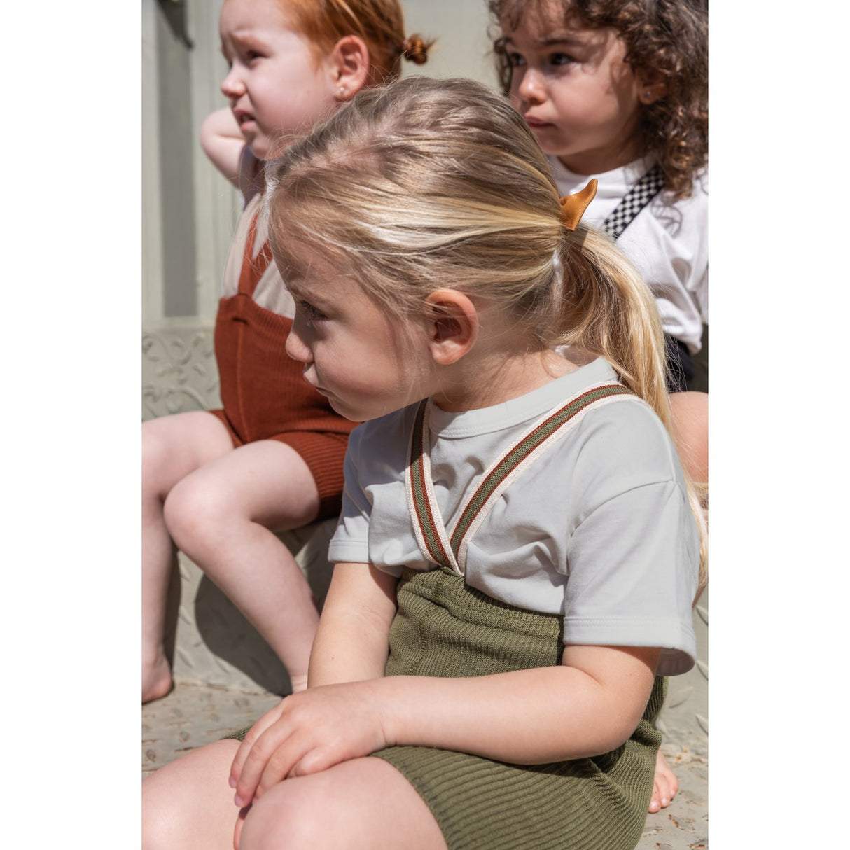 Silly Silas Olive Striped Shorty Tights Med Seler