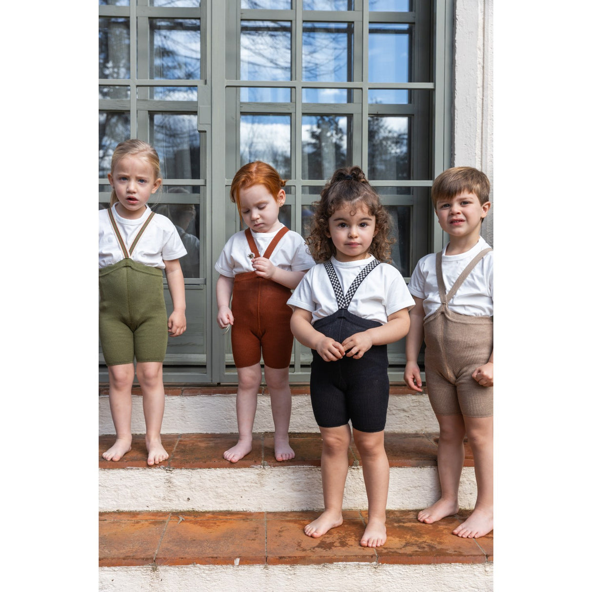 Silly Silas Olive Striped Shorty Tights Med Seler