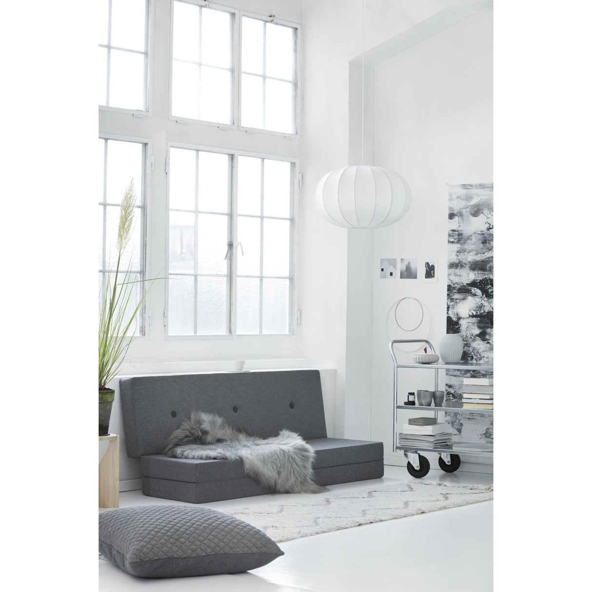 by KlipKlap Foldemadras Blue Grey With Grey KK 3 Fold 180 Cm