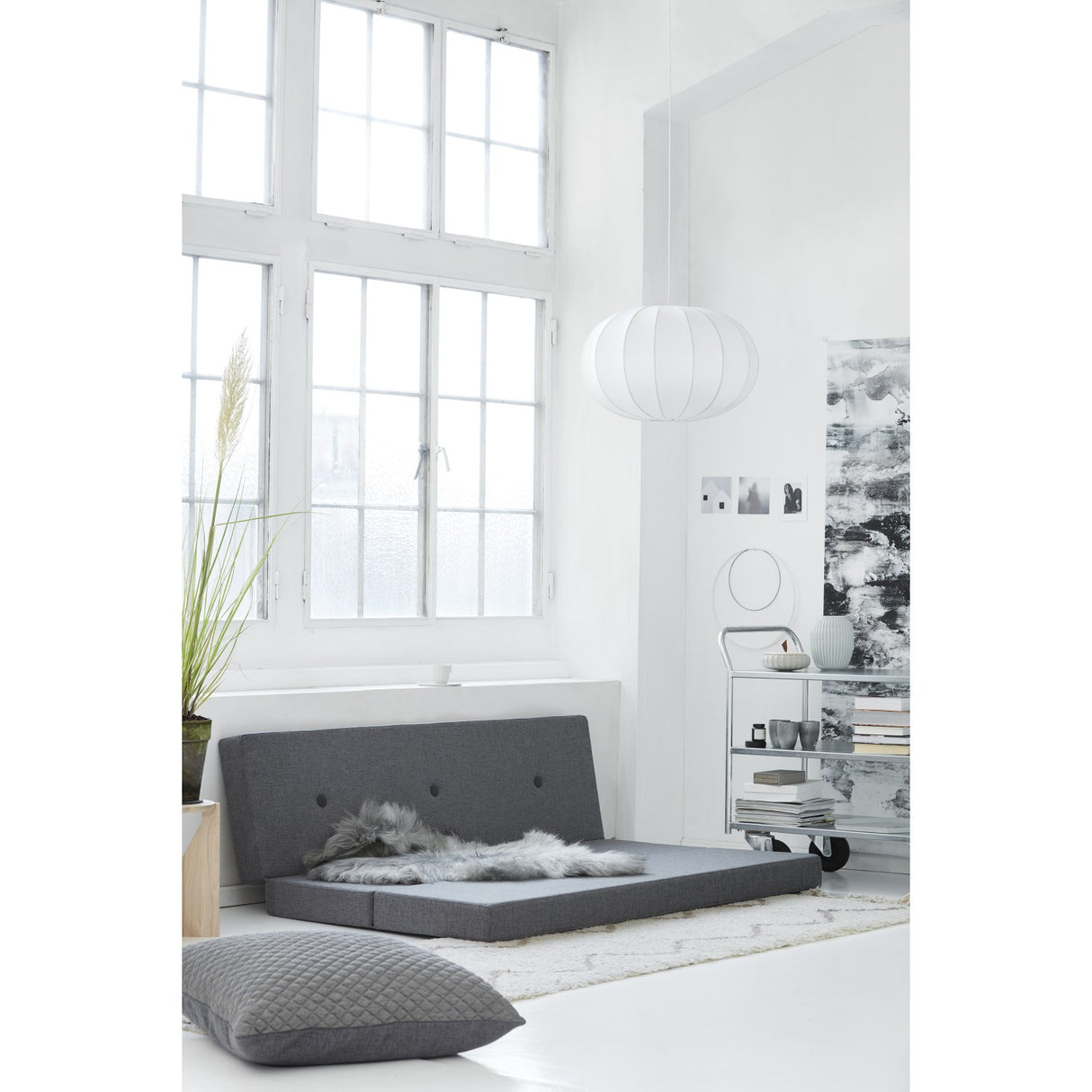 by KlipKlap Foldemadras Blue Grey With Grey KK 3 Fold 180 Cm