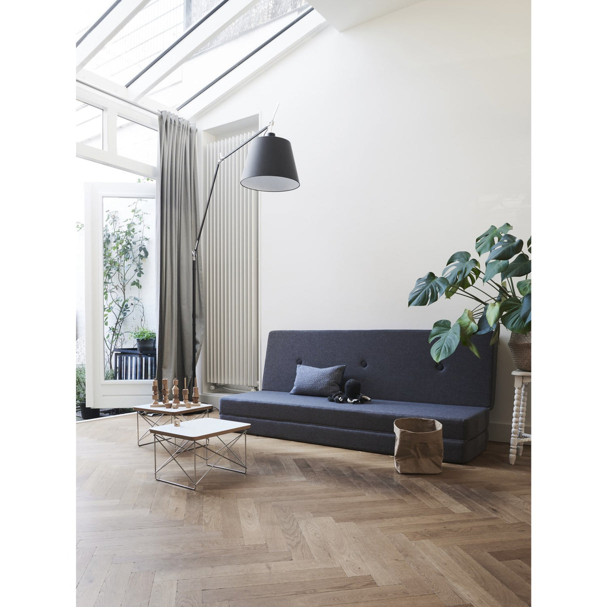 by KlipKlap Foldemadras Blue Grey With Grey KK 3 Fold 180 Cm